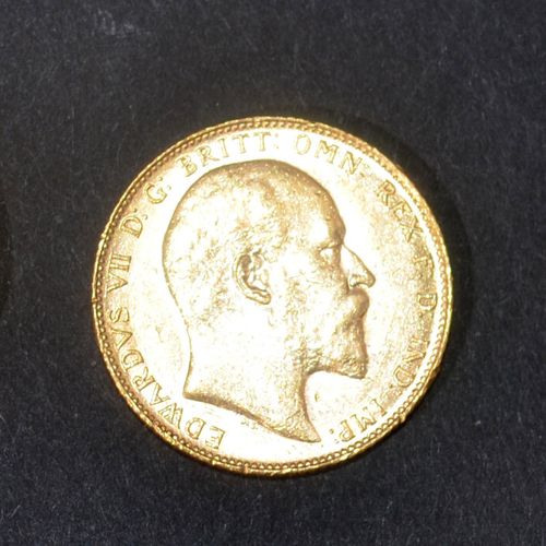 Null Trois pièces de Souverain Georges V 1908 (x2), 1916
