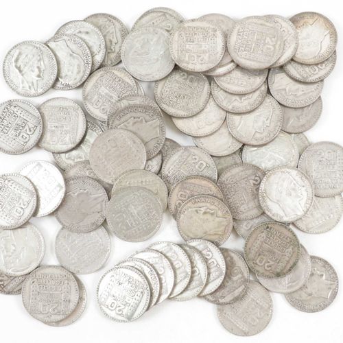 Null Lot de 68 monnaies de 20 Francs argent Turin