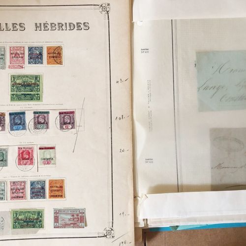 Null 1 carton de Colonies Françaises, plusieurs albums, boite, chemises : 1 clas&hellip;