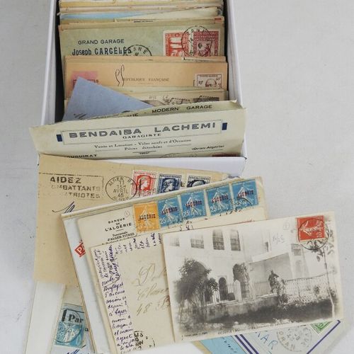 1 boite a chaussure avec 280 lettres d'Algérie 1860/1960, beaucoup de petits bur&hellip;
