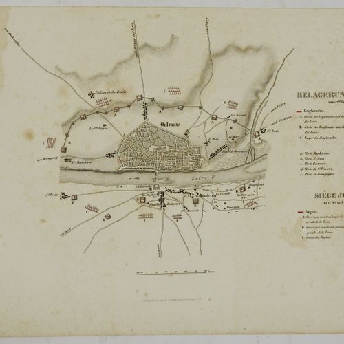Null [Orléans] lot de trois plans anciens comprenant Plan générale des voies rom&hellip;