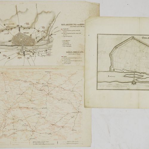 Null [Orléans] lot de trois plans anciens comprenant Plan générale des voies rom&hellip;