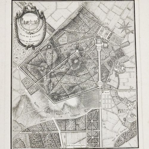 [Orléans] lot de trois plans anciens comprenant Plan du château et du parc de Ne&hellip;
