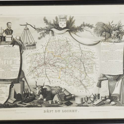 Null [Loiret] Carte du département du Loiret

Lithographie en noir d'après Lemer&hellip;