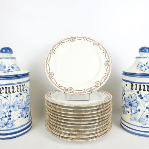 Null Raynaud & Co. - LIMOGES: Dodici piatti da dessert in porcellana decorati co&hellip;