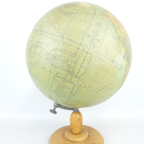 Null Earth GLOBE in printed paper and wooden frame. Publishers: GIRARD BARRIERE &hellip;