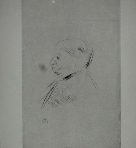 Henri de TOULOUSE-LAUTREC (1864-1901) Portrait de Monsieur X Pointe sèche origin&hellip;
