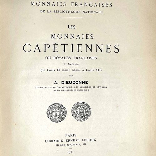 Null DIEUDONNE' A. Catalogue des monnaies françaises de la Bibliothèque National&hellip;