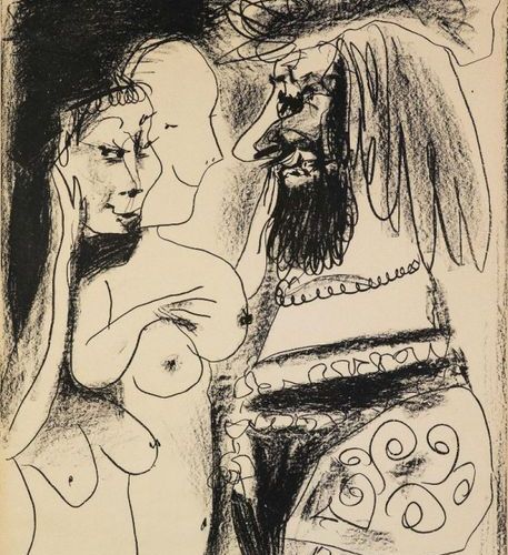 Pablo Picasso (1881-1973) Le vieux roi, 1959 litografia originale, cm 64x49, fir&hellip;