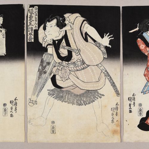 Utagawa Kunisada I UTAGAWA KUNISADA I (Toyokuni III) (1786-1864) 演员松本光四郎五世、岩井寒四郎&hellip;