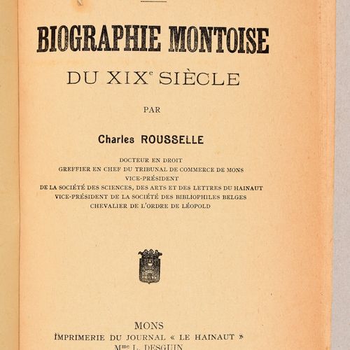 Null MATHIEU, Adolphe Biographie montoise […]. Mons E. Hoyois 1848 Gr. In-8° : v&hellip;