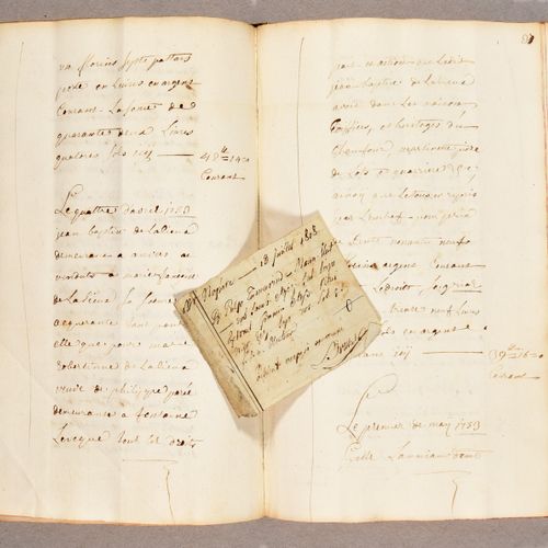 Null 利奥波德-诺佩尔为莫伯日圣阿尔代贡德分会女教士玛丽-路易丝-德-贝尔赫斯保存的账簿。1746-1758 对开尺寸（约 30 x 19.5 厘米），63&hellip;