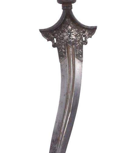 Null λ An Indian dagger (khanjarli), re-curved blade 9.5 in. Slightly swollen at&hellip;