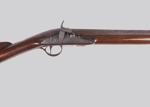 Null Elegantes englisches Perkussions-Sportgewehr, 35 cm langer Lauf, ca. 12 mm &hellip;