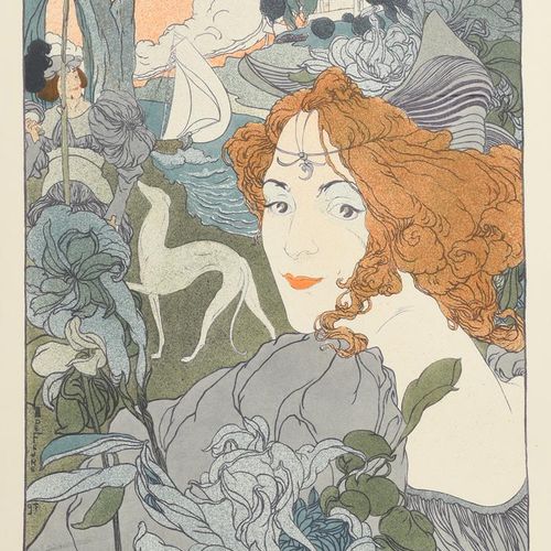 Null Georges de Feure (1868-1943) Retour (返回), 1897年彩色石板画，为L'Estampe Moderne印刷，有&hellip;