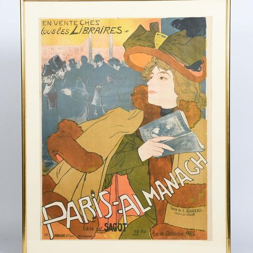 Null Georges de Feure (1868-1943) Almanach de Paris lithographie en couleurs sur&hellip;