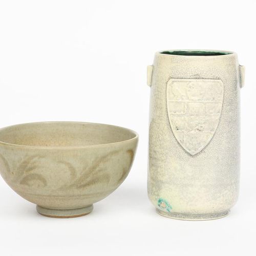 Null Nelson Dawson (1859-1941) a rare Chiswick Mall vase, dated 1917, cylindrica&hellip;