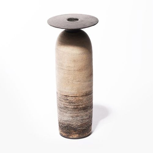Null 
‡ Hans Coper (1920-1981) Bottle with Disc top, circa 1973 stoneware with l&hellip;