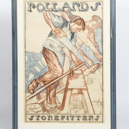 Null Sir Frank Brangwyn RA (1867-1956) Pollard's Storefitters ein Paar lithograf&hellip;