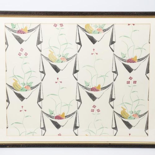 Null 
‡ Edward Bawden CBE RA (1903-1989) Napkins & Fruit, conçu 1926 lithographi&hellip;