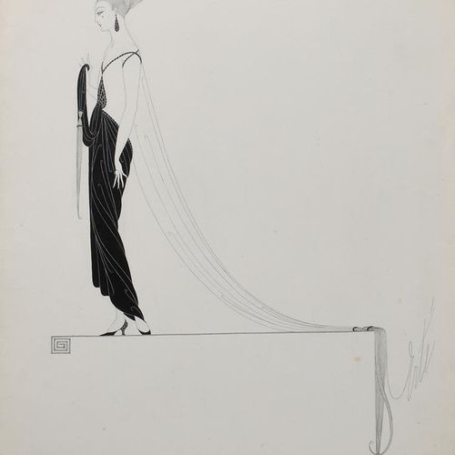 Null 
‡ Romain de Tirtoff (
Erté), (1892-1990) Robe du Soir, (vestido de noche) &hellip;