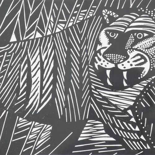 Null 
‡ Edward Bawden RA (1903-1989) The Tyger linocut on paper, framed signed a&hellip;