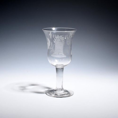 Null A glass goblet of possible Jacobite significance c.1750-60, the generous be&hellip;