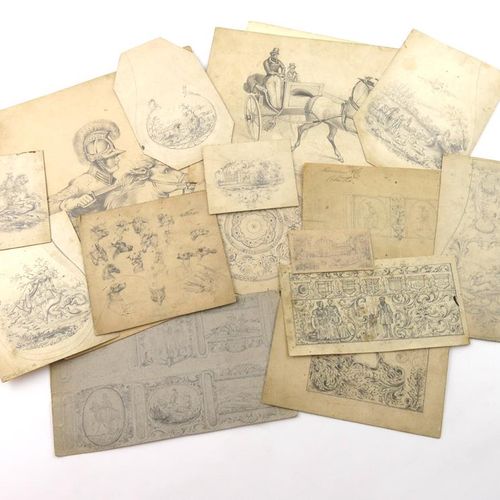 Null Barnett (Edward, 1815-1894), A collection of pencil drawings, mainly for Na&hellip;