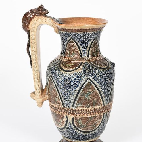 Null An early Martin Brothers stoneware jug by Robert Wallace Martin, dated 1874&hellip;