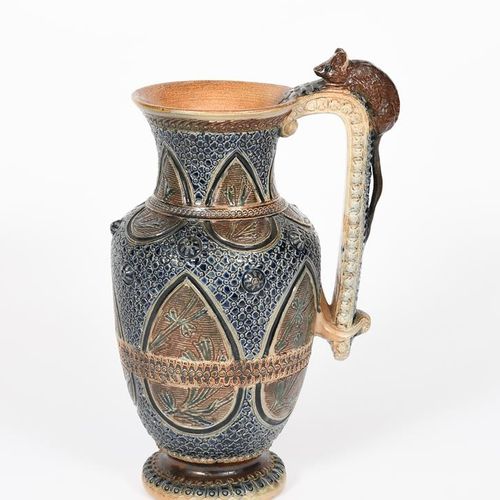 Null An early Martin Brothers stoneware jug by Robert Wallace Martin, dated 1874&hellip;