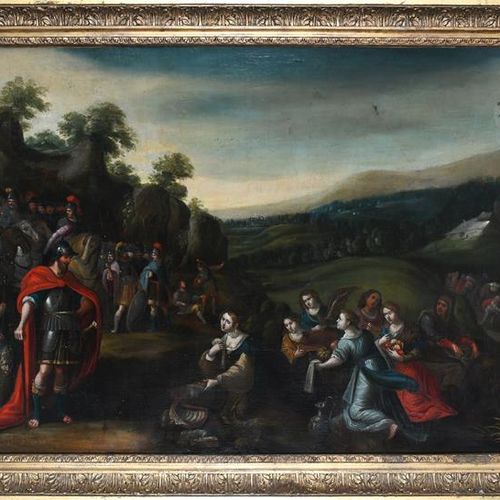 Cercle de Frans Francken II La rencontre de David et Abigail Huile sur toile 86.&hellip;