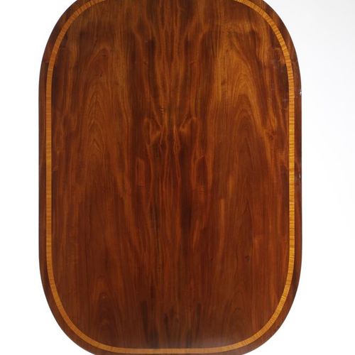 Null GEORGE IV MAHOGANY BREAKFAST TABLE C.1825 Kippplatte mit Satinholzbändern a&hellip;