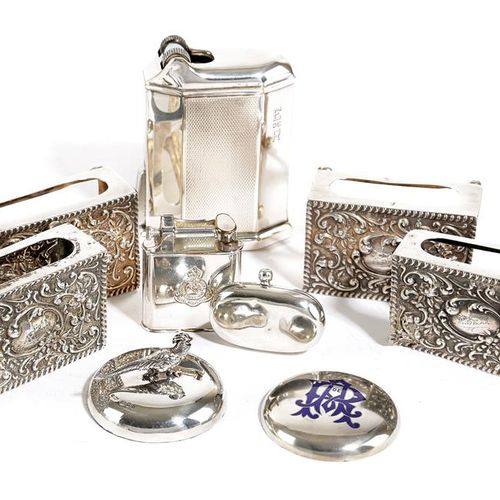 Null A MIXED LOT OF SILVER ITEMS comprising: a paperweight by S. Blanckensee and&hellip;
