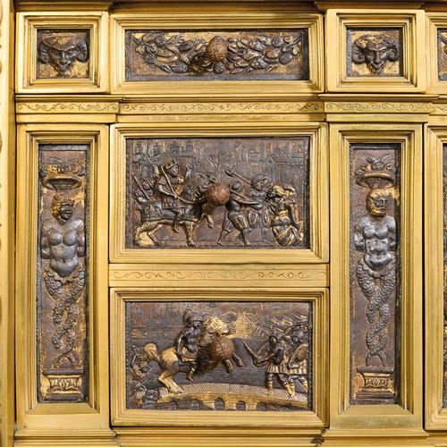 Null THE ROTHSCHILD MILANESE ARMOURER'S CABINET' A RARE NORTH ITALIAN DAMASCENED&hellip;