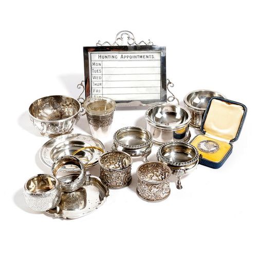 Null A MIXED LOT OF SILVER ITEMS of various dates and makers, comprising: a pair&hellip;