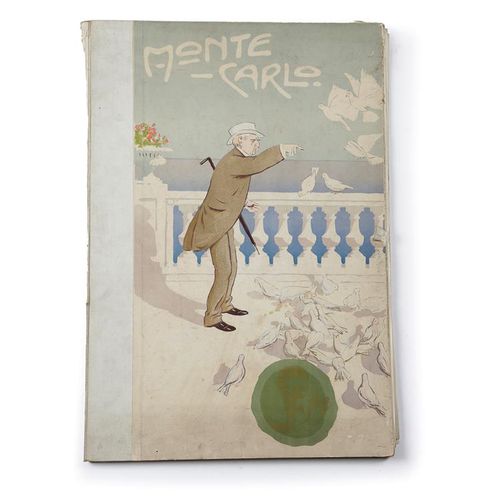 Null GOURSAT (GEORGES, SEM, 1863-1934) MONTE CARLO, 彩色石印画集，包括L'Hotel de Paris, C&hellip;
