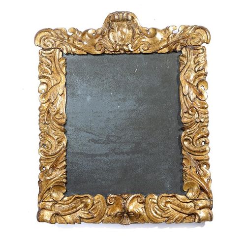 Null A CHARLES II CARVED GILTWOOD MIRROR LATE 17TH CENTURY the rectangular plate&hellip;