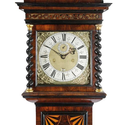 Null A WALNUT AND OLIVEWOOD OYSTER VENEERED AND PARQUETRY LONGCASE CLOCK PROBABL&hellip;