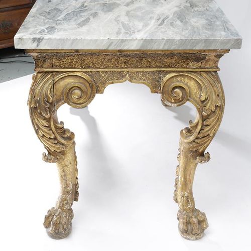Null A PAIR OF FRENCH GILTWOOD CONSOLE TABLES IN LOUIS XV STYLE. 19TH CENTURY ea&hellip;