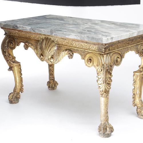 Null A PAIR OF FRENCH GILTWOOD CONSOLE TABLES IN LOUIS XV STYLE. 19TH CENTURY ea&hellip;