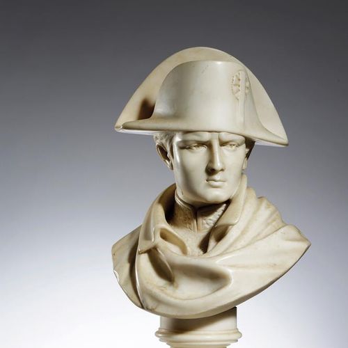 Null A FRENCH MARBLE BUST OF NAPOLEON FRENCH, MID-19TH CENTURY the Emperor weari&hellip;