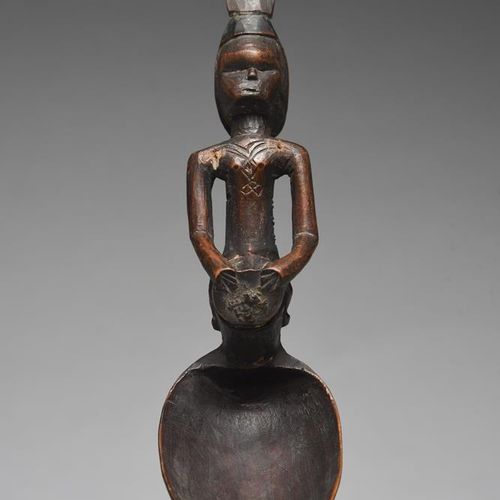 Null A Bembe spoon Democratic Republic of the Congo the handle carved as a figur&hellip;