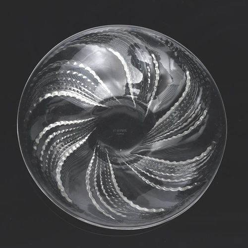 Null Fleurons' No.3314 a Lalique clear glass bowl designed by Rene Lalique, a 'L&hellip;