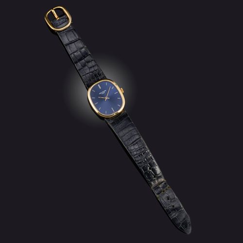 Null Patek Philippe, montre-bracelet 'Golden Ellipse', signée, cadran bleu foncé&hellip;