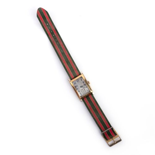 Null Omega, montre-bracelet Art déco pour homme, vers 1929, avec cadran rectangu&hellip;