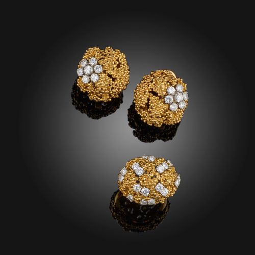 Null Boucheron, Gold- und Diamant-Demi-Parure, 1970er Jahre, bestehend aus: eine&hellip;