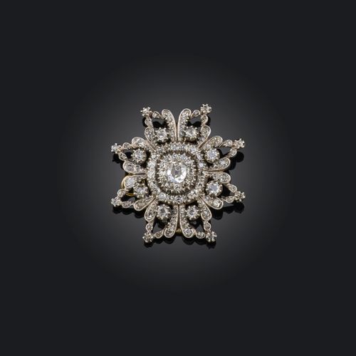 Null Pendentif/broche en diamants de George III, fin du 18e siècle/début du 19e &hellip;