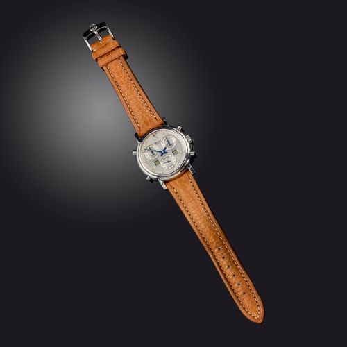 Null Chopard, montre-bracelet chronographe 'Monterey Historic' en acier inoxydab&hellip;