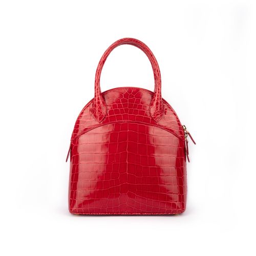 Null λ Asprey, a raspberry crocodile top handle bag

24cm wide, 26cm high, 42cm &hellip;