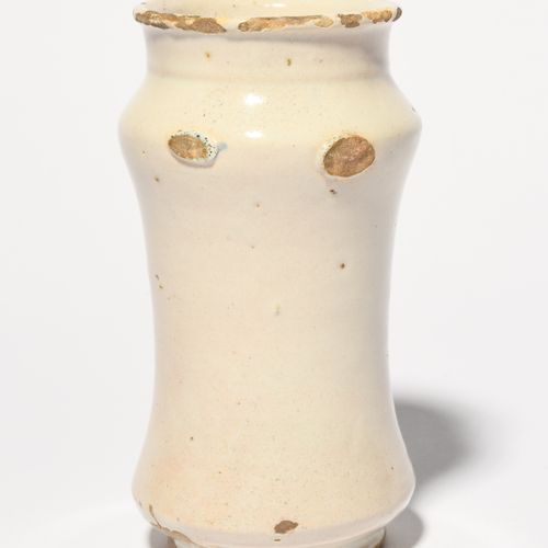 Null A small Italian maiolica albarello or pill jar, 18th century, the narrow wa&hellip;